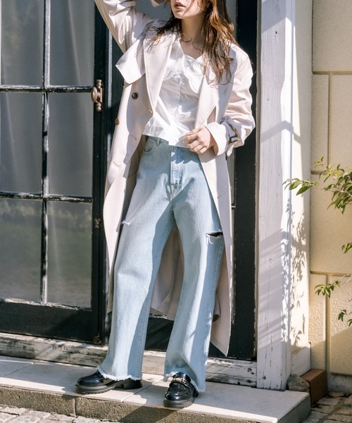 OLIVE des OLIVE(オリーブデオリーブ)の「レース衿ブラウス(シャツ/ブラウス・レディース・ブラック/オフホワイト/サックスブルー・FREE)」の14枚目の写真