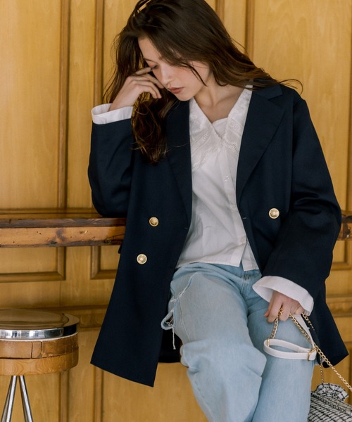 OLIVE des OLIVE(オリーブデオリーブ)の「レース衿ブラウス(シャツ/ブラウス・レディース・ブラック/オフホワイト/サックスブルー・FREE)」の17枚目の写真