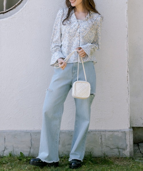 OLIVE des OLIVE(オリーブデオリーブ)の「レース衿ブラウス(シャツ/ブラウス・レディース・ブラック/オフホワイト/サックスブルー・FREE)」の21枚目の写真