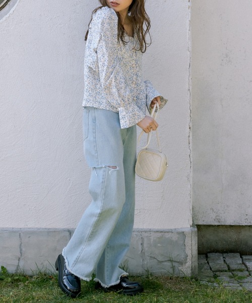 OLIVE des OLIVE(オリーブデオリーブ)の「レース衿ブラウス(シャツ/ブラウス・レディース・ブラック/オフホワイト/サックスブルー・FREE)」の22枚目の写真