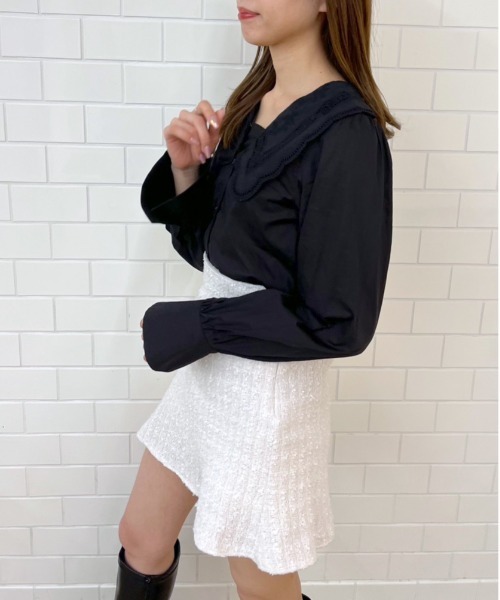 OLIVE des OLIVE(オリーブデオリーブ)の「レース衿ブラウス(シャツ/ブラウス・レディース・ブラック/オフホワイト/サックスブルー・FREE)」の19枚目の写真