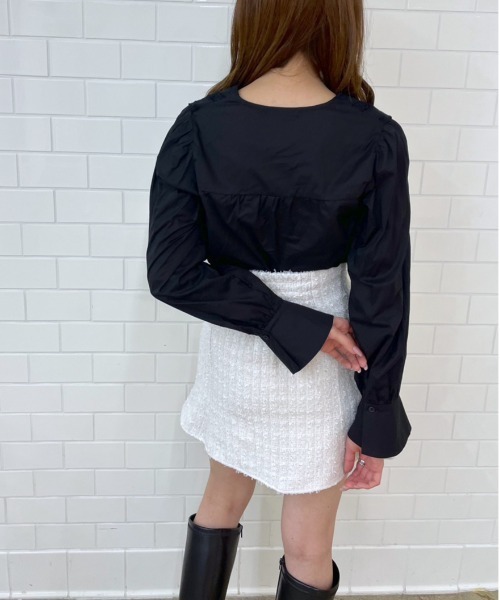 OLIVE des OLIVE(オリーブデオリーブ)の「レース衿ブラウス(シャツ/ブラウス・レディース・ブラック/オフホワイト/サックスブルー・FREE)」の20枚目の写真