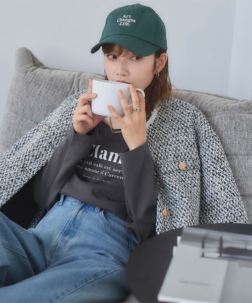 titivate(ティティベイト)の「ロゴプリントロングスリーブTシャツ(Tシャツ/カットソー・レディース・ホワイト系その他/グレー系その他/ホワイト系その他2/ホワイト系その他3・FREE)」の21枚目の写真