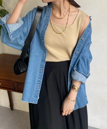 DouDou | 【一部WEB限定カラー】スクエアニットタンク(タンクトップ)