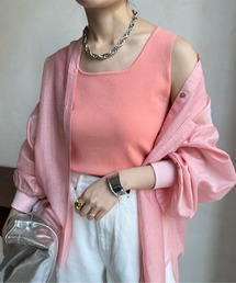 DouDou（ドゥドゥ）の「【一部WEB限定カラー】スクエアニットタンク（タンクトップ）」