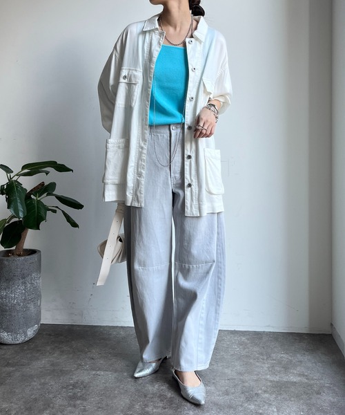 ETRE TOKYO / 新品・未使用 スクエアネックニットタンク　ベージュ タンクトップ | ETRÉ TOKYO（エトレトウキョウ） | ファッション