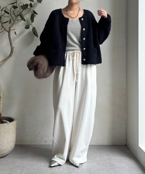 ETRE TOKYO / 新品・未使用 スクエアネックニットタンク　ベージュ スクエアネックニットタンク【洗濯機洗い可】（タンクトップ