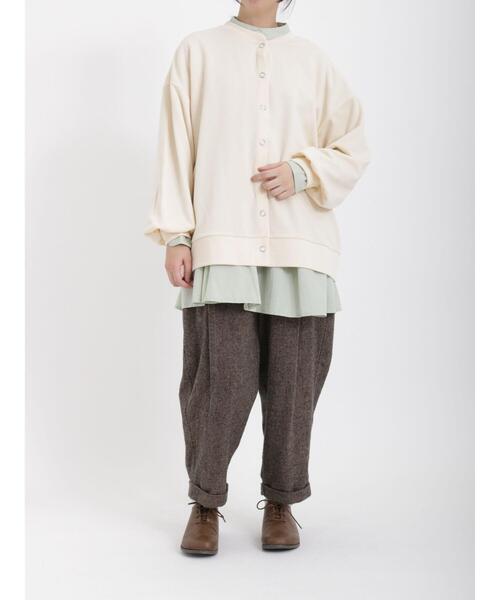 Samansa Mos2（サマンサ モスモス）の「柄アソートタック切替チュニック（シャツ/ブラウス・レディース・オフホワイト/ミント/ブルー/ベージュ/ブラック・ﾌﾘ-）」の20枚目の写真