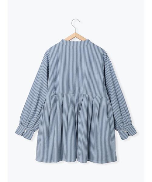 Samansa Mos2（サマンサ モスモス）の「柄アソートタック切替チュニック（シャツ/ブラウス・レディース・オフホワイト/ミント/ブルー/ベージュ/ブラック・ﾌﾘ-）」の7枚目の写真