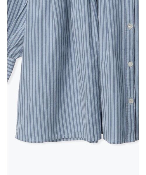 Samansa Mos2（サマンサ モスモス）の「柄アソートタック切替チュニック（シャツ/ブラウス・レディース・オフホワイト/ミント/ブルー/ベージュ/ブラック・ﾌﾘ-）」の10枚目の写真