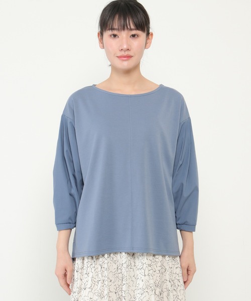 ikka(イッカ)の「袖シャツ切り替えプルオーバー(Tシャツ/カットソー・レディース・スカイブルー/ブラック/ライトグレー・M/L)」の14枚目の写真