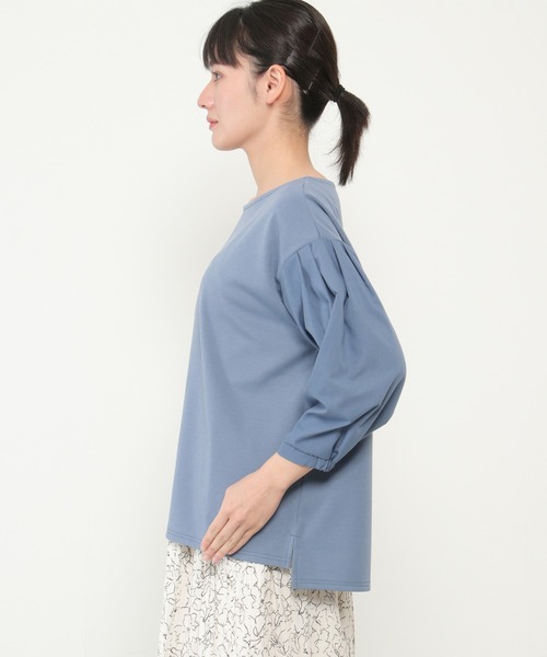 ikka(イッカ)の「袖シャツ切り替えプルオーバー(Tシャツ/カットソー・レディース・スカイブルー/ブラック/ライトグレー・M/L)」の9枚目の写真