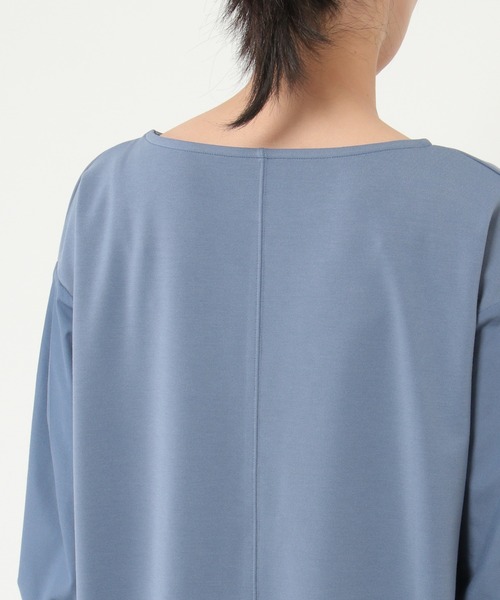 ikka(イッカ)の「袖シャツ切り替えプルオーバー(Tシャツ/カットソー・レディース・スカイブルー/ブラック/ライトグレー・M/L)」の7枚目の写真