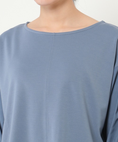 ikka(イッカ)の「袖シャツ切り替えプルオーバー(Tシャツ/カットソー・レディース・スカイブルー/ブラック/ライトグレー・M/L)」の5枚目の写真