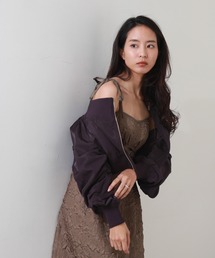 Cheek | オフショルクロップドMA-1(MA-1)