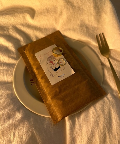 CIAOPANIC（チャオパニック）の「【Keyon/キーオン】yours / heart and chain ring　/ 2 set ring（リング・レディース・ゴールド・FREE）」の3枚目の写真