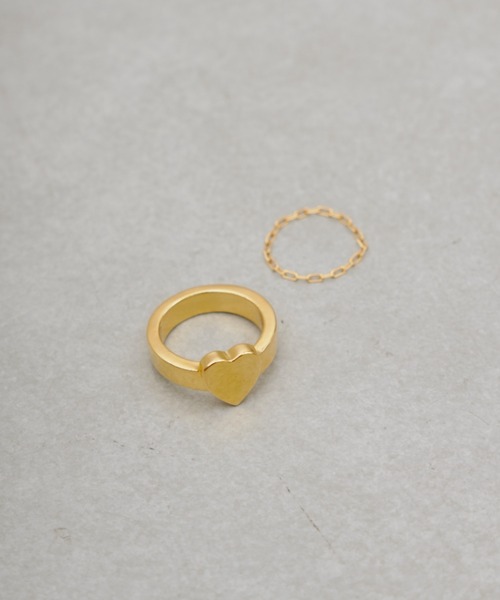 CIAOPANIC（チャオパニック）の「【Keyon/キーオン】yours / heart and chain ring　/ 2 set ring（リング・レディース・ゴールド・FREE）」の10枚目の写真