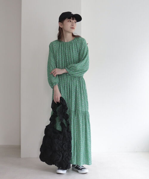 Casselini(キャセリーニ)の「【CASSELINI/キャセリーニ】シャーリングトートバッグ(トートバッグ・レディース・イエロー/ブラック・FREE)」の5枚目の写真