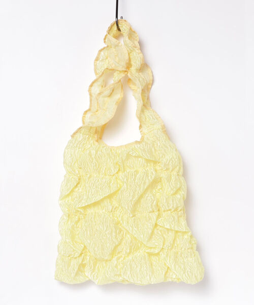 Casselini(キャセリーニ)の「【CASSELINI/キャセリーニ】シャーリングトートバッグ(トートバッグ・レディース・イエロー/ブラック・FREE)」の7枚目の写真