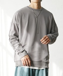 【MinoriTY】ピンタックミニマルトレーナー スウェット メンズ 無地 部屋着 秋服 【セットアップ対応】