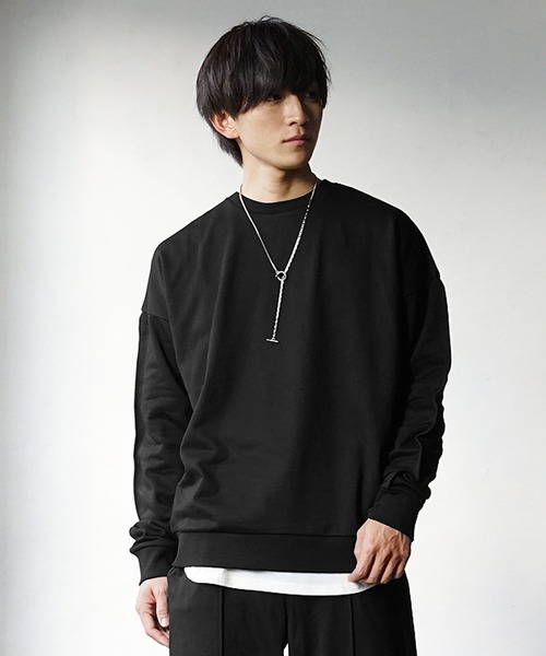 MinoriTY（マイノリティ）の「【MinoriTY】ピンタックミニマルトレーナー スウェット メンズ 無地 部屋着 秋服 【セットアップ対応】（スウェット・メンズ・グレー/ブラック/ブラウン・M/S/L）」の9枚目の写真