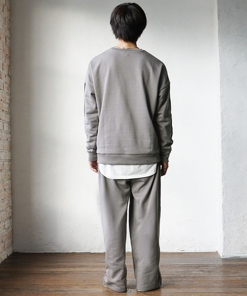 MIANDMOU トレーナー スウェット セット feepur トレーナー スウェット 「セットアップ可」ハーフZIP刺繍