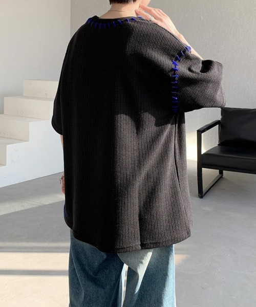FVLMEN(フルメン)の「【FVLMEN】hand stitch halfsleeve tee/ハンドステッチ ハーフスリーブ T(Tシャツ/カットソー・メンズ・グリーン/ホワイト/ブラック・MEDIUM/LARGE/X-LARGE)」の14枚目の写真
