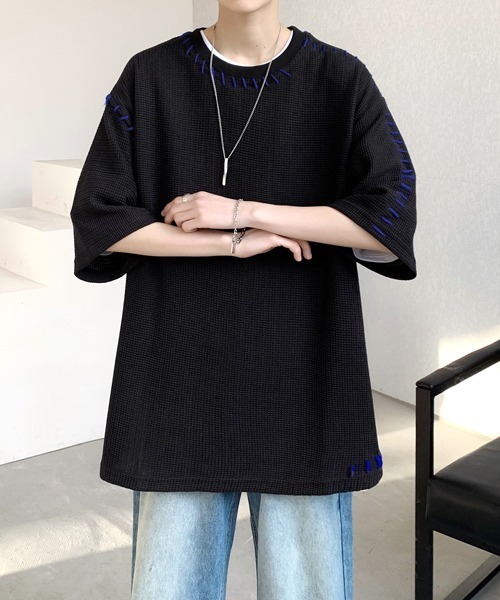 FVLMEN(フルメン)の「【FVLMEN】hand stitch halfsleeve tee/ハンドステッチ ハーフスリーブ T(Tシャツ/カットソー・メンズ・グリーン/ホワイト/ブラック・MEDIUM/LARGE/X-LARGE)」の18枚目の写真