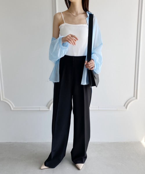 yuue' ( wear )（ユーイ）の「シンプルキャミソール（キャミソール・レディース・ベージュ/モカ/オフホワイト/ブラック・SMALL/MEDIUM/LARGE）」の5枚目の写真