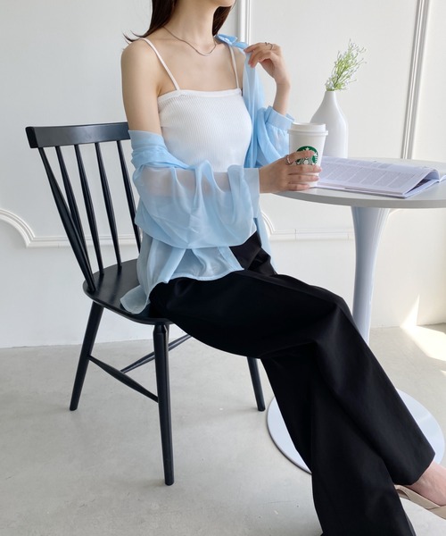 yuue' ( wear )（ユーイ）の「シンプルキャミソール（キャミソール・レディース・ベージュ/モカ/オフホワイト/ブラック・SMALL/MEDIUM/LARGE）」の7枚目の写真