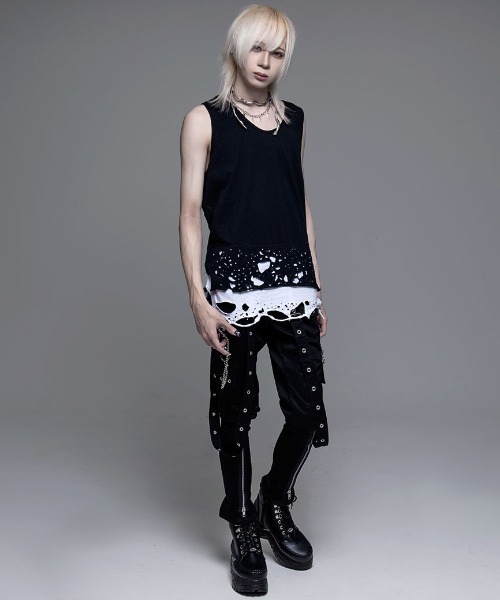 CIVARIZE（シヴァーライズ）の「『CIVARIZE/シヴァーライズ』フェイクレイヤードタンクトップ（タンクトップ・メンズ・ブラック×レッド/ブラック/ブラック×ホワイト/A・FREE）」の10枚目の写真