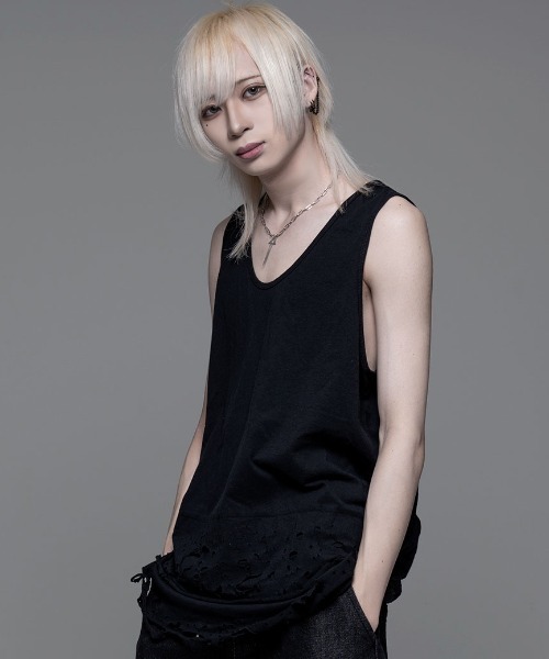 CIVARIZE（シヴァーライズ）の「『CIVARIZE/シヴァーライズ』フェイクレイヤードタンクトップ（タンクトップ・メンズ・ブラック×レッド/ブラック/ブラック×ホワイト/A・FREE）」の17枚目の写真