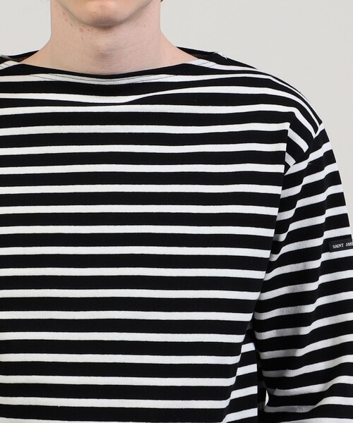 SAINT JAMES - SAINT JAMES OUESSANT コットンボートネックプルオーバー SAINT JAMES OUESSANT SOLID コットン ボートネックプルオーバー