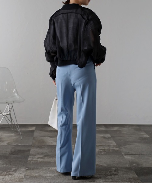 Bonjour Sagan（ボンジュールサガン）の「シアーショートブルゾン（ブルゾン・レディース・ホワイト/ブラック/グレー・FREE）」の16枚目の写真