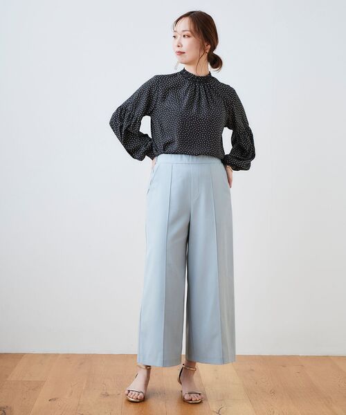 le.coeur blanc（ルクールブラン）の「リネンライクワイドクロップドパンツ（その他パンツ・レディース・ライトベージュ/サックスブルー/ブラック・38/36）」の18枚目の写真
