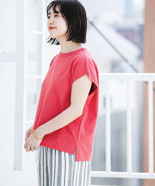 ITEMS URBANRESEARCH（アイテムズ アーバンリサーチ）の「『UR TECH』クルーネックノースリーブTシャツ（Tシャツ/カットソー・レディース・ホワイト/レッド/ブラック/ブルー系その他・FREE）」の6枚目の写真