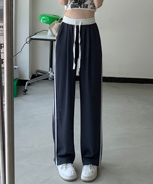 c.u.l（シーユーエル）の「2ライン グレーカラー トラックパンツ culw420（その他パンツ・レディース・グレー・FREE）」の8枚目の写真