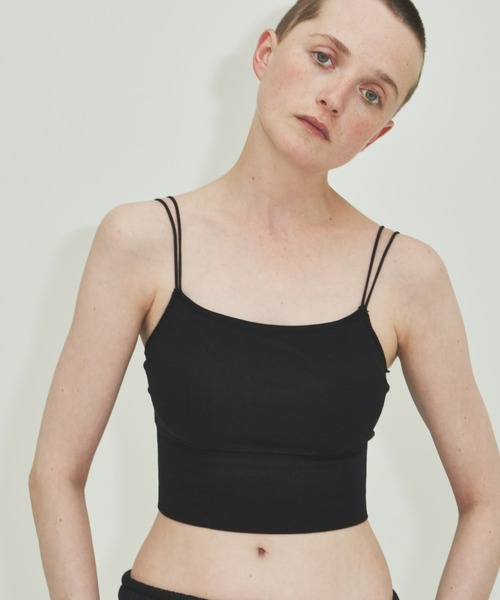 un/neu（アンノイ）の「ダブルストラップカップ付きインナー（キャミソール・レディース・ホワイト/ブラック・FREE）」の10枚目の写真