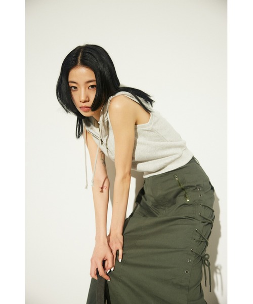 LAGUA GEM（ラグアジェム）の「HOODIE NO SLEEVE トップス（その他 