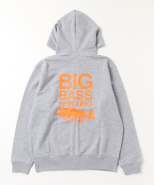 NOTHINKER（ノーシンカー）の「BIG BASS HUNTING  ZIP Hoodie（パーカー・メンズ・グレー/ベージュ/ブラック・X-LARGE/LARGE/MEDIUM/XX-LARGE/SMALL）」の16枚目の写真