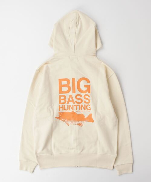 NOTHINKER（ノーシンカー）の「BIG BASS HUNTING  ZIP Hoodie（パーカー・メンズ・グレー/ベージュ/ブラック・X-LARGE/LARGE/MEDIUM/XX-LARGE/SMALL）」の18枚目の写真