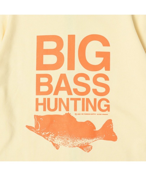 NOTHINKER（ノーシンカー）の「BIG BASS HUNTING  ZIP Hoodie（パーカー・メンズ・グレー/ベージュ/ブラック・X-LARGE/LARGE/MEDIUM/XX-LARGE/SMALL）」の9枚目の写真