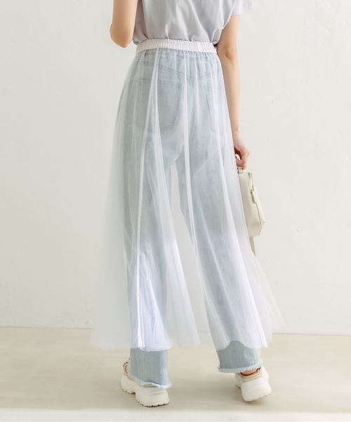 OLIVE des OLIVE（オリーブデオリーブ）の「ミニスカート×チュールスカートSET（スカート・レディース・ワンウォッシュ/オフホワイト/ブラック・FREE）」の22枚目の写真