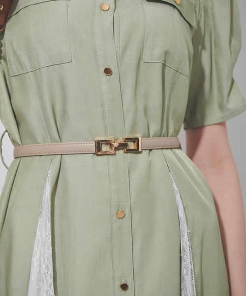 31 Sons de mode（トランテアン　ソン　ドゥ　モード）の「ゴールドバックルスライドベルト（ベルト・レディース・ベージュ/ブラック・フリー）」の11枚目の写真