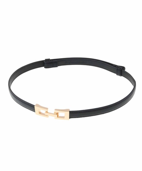 31 Sons de mode（トランテアン　ソン　ドゥ　モード）の「ゴールドバックルスライドベルト（ベルト・レディース・ベージュ/ブラック・フリー）」の9枚目の写真