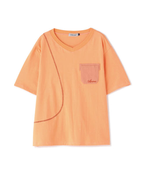 AVIREX（アヴィレックス）の「SWITCHING POCKET T-SHIRT/ スイッチングポケットTシャツ（Tシャツ/カットソー・レディース・ホワイト系2/オレンジ/ライトグリーン・S/M）」の22枚目の写真