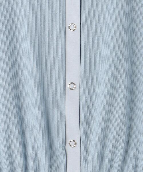 green label relaxing（グリーンレーベルリラクシング）の「ハイツイスト シアー テレコ カーディガン（カーディガン/ボレロ・レディース・ライトブルー/ホワイト/ブラック・FREE）」の19枚目の写真