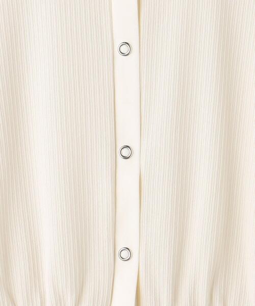 green label relaxing（グリーンレーベルリラクシング）の「ハイツイスト シアー テレコ カーディガン（カーディガン/ボレロ・レディース・ライトブルー/ホワイト/ブラック・FREE）」の15枚目の写真