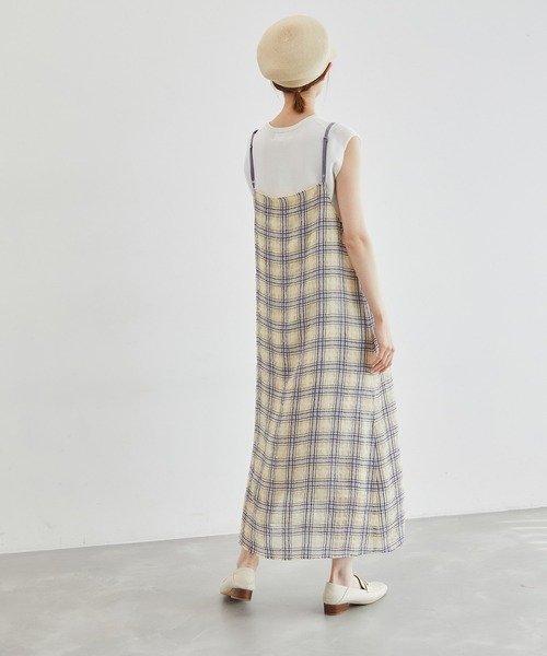 ROPE' PICNIC(ロペピクニック)の「リンクコーデ/シアーチェックキャミワンピース(ワンピース・レディース・ブラック系その他/クリーム/ブラウン系その他・38)」の11枚目の写真