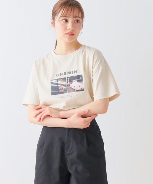 Honeys（ハニーズ）の「ゆるフォトプリントTシャツ（Tシャツ
